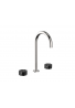 CISAL - X32 MISCELATORE LAVABO  3 FORI, SENZA SCARICO AUTOMATICO CON MANIGLIE IN MARMO