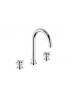 CISAL - GRACE MISCELATORE LAVABO TRE FORI CON SCARICO AUTOMATICO CON COMANDI A CROCE
