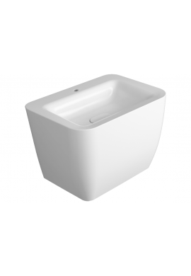 SIMAS - HENGES LAVABO 70 SOSPESO MONOFORO COMPLETO DI SET DI FISSAGGIO F92 E COPRI PILETTA IN CERAMICA