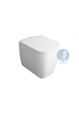 SIMAS - HENGES VASO CARENATO RIMLESS SCARICO A PARETE O PAVIMENTO(CURVA TECNICA SU RICHIESTA) COMPLETO DI SET DI FISSAGIO F91