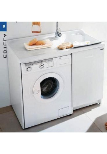Montegrappa edilla Washtub washing machine door 60x109 CM with AXIS and Basket h.89 cm 
